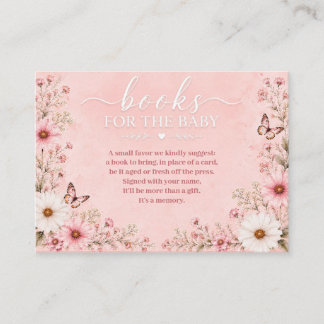 Baby in Bloom Wilde Bloemen Baby Shower Informatiekaartje