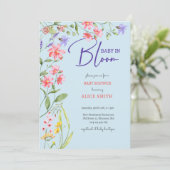 Baby in bloom wilde bloemen Baby shower Kaart (Staand voorkant)