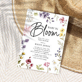 Baby in Bloom Wilde Bloemen Baby Shower Kaart