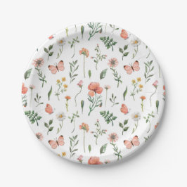 Baby in Bloom Wilde bloemen baby shower Papieren b Bordje