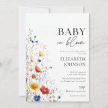 Baby In Bloom Wilde Bloemen Bloemen Baby Shower