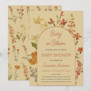 Baby in Bloom Wilde Bloemen Bloemenkind Vintage Ba Kaart
