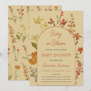 Baby in Bloom Wilde Bloemen Bloemrijke Vintage Sho Kaart