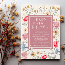 Baby in Bloom Wilde Bloemen Meisje Baby Shower