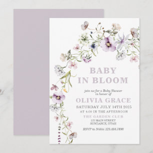 Baby in Bloom Wilde bloementuin Baby Shower Kaart