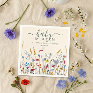 Baby in Bloom Wilde Bloemenweide Baby Shower Servet