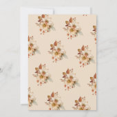 Baby in bloom wilde boho bloemen Baby shower Kaart (Achterkant)