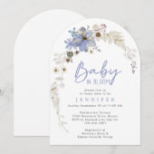Baby in Bloom Wildflower Arch Baby shower Kaart (Voorkant / Achterkant)