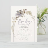 Baby in Bloom Wildflower Arch Baby shower Kaart (Staand voorkant)