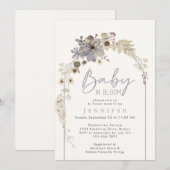 Baby in Bloom Wildflower Arch Baby shower Kaart (Voorkant / Achterkant)