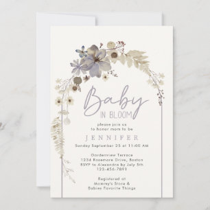Baby in Bloom Wildflower Arch Baby shower Kaart