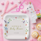 Baby in Bloom Wildflower Arch Papieren Bordje (Feest)