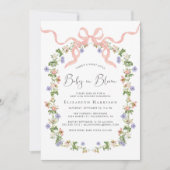 Baby in Bloom Wildflower Baby Meisje Douche Kaart (Voorkant)