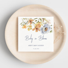 Baby in bloom wildflower baby shower afgedrukt servet