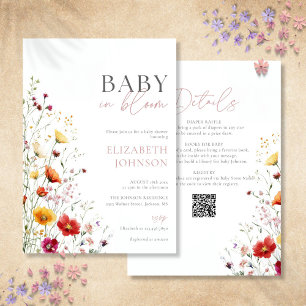 Baby In Bloom Wildflower Baby Shower All In One Kaart