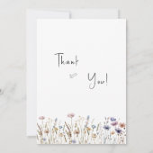 Baby in Bloom Wildflower Baby shower Bedankkaart (Achterkant)