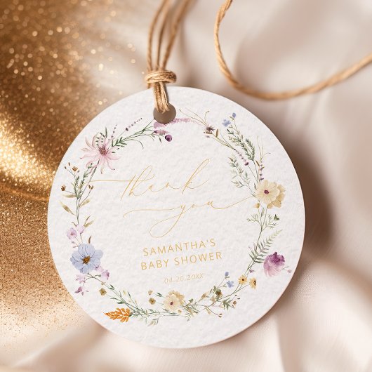 Baby in Bloom Wildflower Baby Shower Bedankt Bedankjes Labels