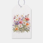 Baby in Bloom WildFlower Baby shower Bedankt Cadeaulabel (Achterkant)