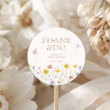 Baby in Bloom Wildflower Baby Shower Bedankt