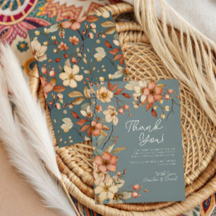 Baby In Bloom Wildflower Baby Shower Bloem Bedankkaart