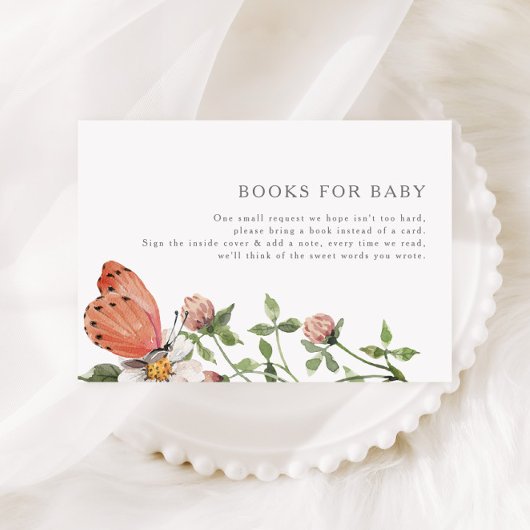 Baby in Bloom Wildflower Baby shower Book Request Informatiekaartje
