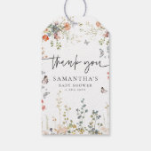 Baby in Bloom Wildflower Baby shower Cadeaulabel (Achterkant)