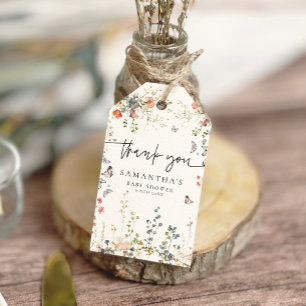 Baby in Bloom Wildflower Baby shower Cadeaulabel