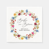 Baby in Bloom Wildflower Baby shower Custom Servet (Voorkant)