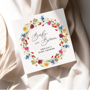 Baby in Bloom Wildflower Baby shower Custom Servet