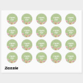 Baby in bloom wildflower baby shower dank u ronde sticker (Vel)