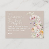 Baby in Bloom Wildflower Baby shower Diaper Raffle Informatiekaartje (Voorkant)