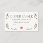 Baby in Bloom Wildflower Baby Shower Diaper Raffle Informatiekaartje (Voorkant)