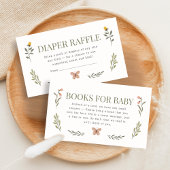 Baby in Bloom Wildflower Baby Shower Diaper Raffle Informatiekaartje