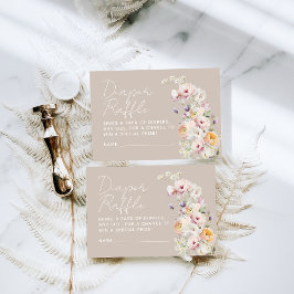 Baby in Bloom Wildflower Baby shower Diaper Raffle Informatiekaartje