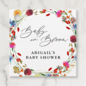 Baby in Bloom Wildflower Baby shower Favor Bedankjes Labels (Voorkant)