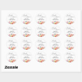 Baby in Bloom Wildflower Baby shower Favor Ronde Sticker (Vel)
