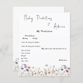 Baby in Bloom Wildflower Baby shower Game Flyer