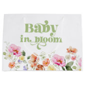 Baby in bloom wildflower baby shower groot cadeauzakje (Voorkant)