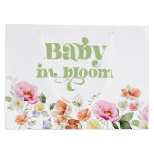 Baby in bloom wildflower baby shower groot cadeauzakje (Achterkant)