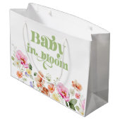 Baby in bloom wildflower baby shower groot cadeauzakje (Achterkant Gekanteld)