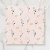 Baby in Bloom Wildflower Baby shower Hartelijk dan Bedankjes Labels (Achterkant)