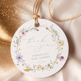 Baby in Bloom Wildflower Baby shower Hartelijk dan Bedankjes Labels