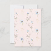 Baby in Bloom Wildflower Baby shower Hartelijk dan Bedankkaart (Achterkant)