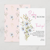 Baby in Bloom Wildflower Baby shower Hartelijk dan