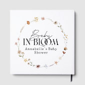 Baby in bloom wildflower baby shower invitation gastenboek (Achterkant)