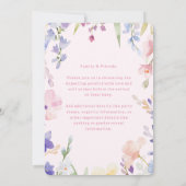 Baby in Bloom Wildflower Baby shower Invitation Kaart (Achterkant)