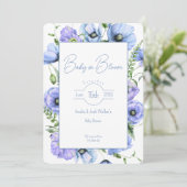 Baby in Bloom Wildflower Baby shower Invitation Kaart (Staand voorkant)