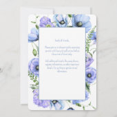 Baby in Bloom Wildflower Baby shower Invitation Kaart (Achterkant)