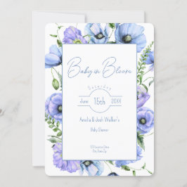 Baby in Bloom Wildflower Baby shower Invitation Kaart