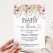Baby in Bloom Wildflower Baby shower Invitation